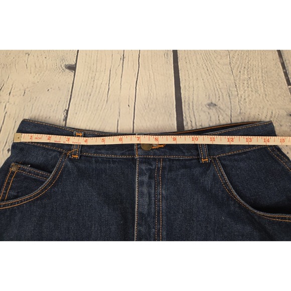 GITANO Vtg Denim Skirt Sz 13/14 Front Slit 29" Waist - Picture 7 of 10